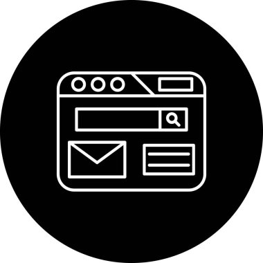 Web simgesi vektör illüstrasyonu