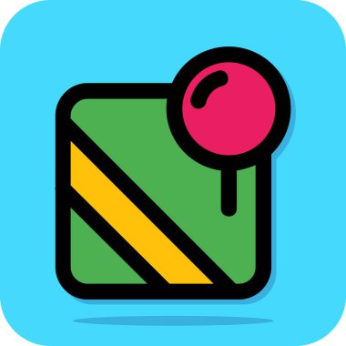 Tek bir izole simgenin vektör illüstrasyonu