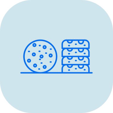 Beyaz arka planda izole edilmiş çikolatalı kurabiye ya da bisküvi. vektör