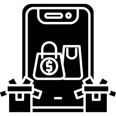 cep telefonu cüzdan simgesi, vektör tasarımı