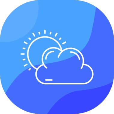 Bulut. Web simgesi basit illüstrasyon