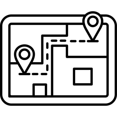 konum simgesi, vektör çizimi