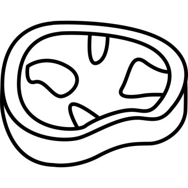 beyaz arkaplanda karalama biftek