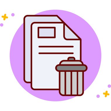 Çöp. Web simgesi basit illüstrasyon