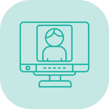 Bilgisayar. Web simgesi basit illüstrasyon