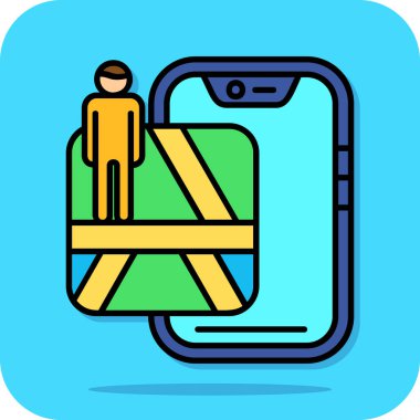 bagaj vektör simgesine sahip akıllı telefon.