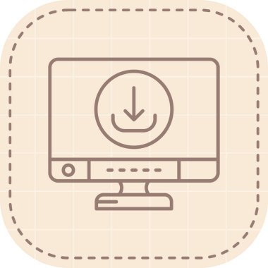 Ağ simgesi. Basit monitör tasarımı