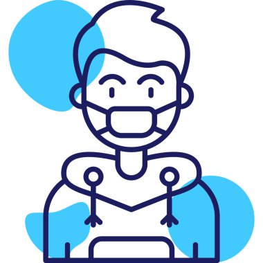 Sakal simgesi olan bir adamın vektör çizimi