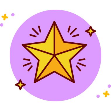 Yıldız. Web simgesi basit illüstrasyon