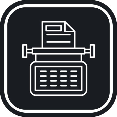 Yazıcı simgesi. Basit vektör illüstrasyonu