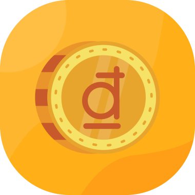 Alfabe harfinin sikkesinin vektör simgesi.