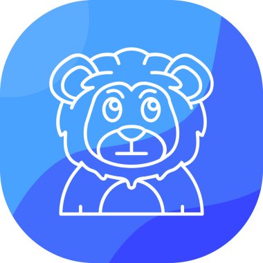 hayvan yüzü simgesi vektör çizimi çizimi