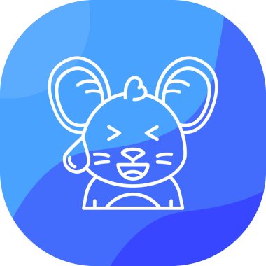 hayvan yüzü simgesi, vektör illüstrasyonu