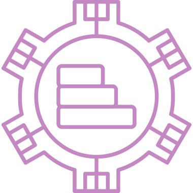 Bir benzin istasyonunun modern bir simgesinin vektör çizimi