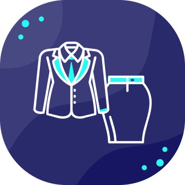 Erkek giyimi simgesi, basit illüstrasyon