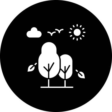 ağaç simgesi vektör illüstrasyonu