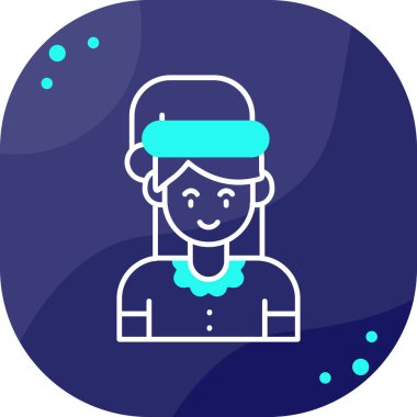 kadın avatar simgesi, vektör illüstrasyonu