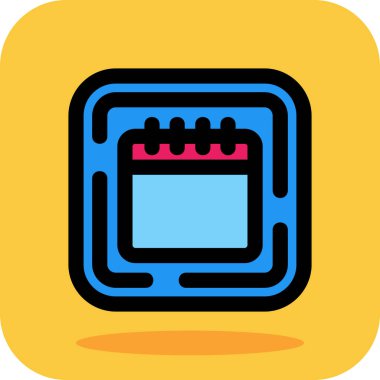 Takvim. Web simgesi basit illüstrasyon