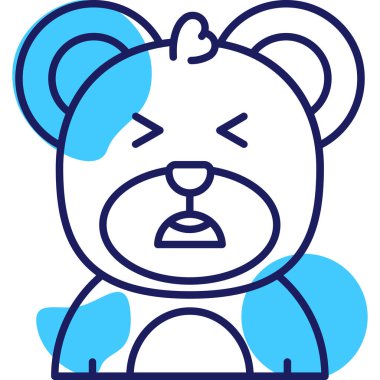 Hayvan yüz ifadesi simgesi - taslak biçimi