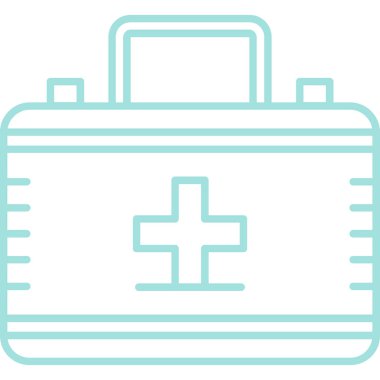 İlk yardım ikonu. ince çizgi biçimi