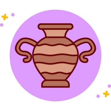 Vazo. Web simgesi basit illüstrasyon