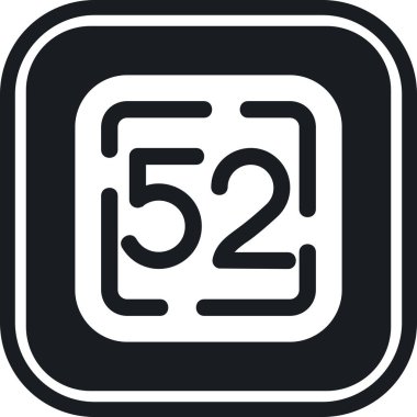 Bir 6 sayı simgesinin vektör illüstrasyonu