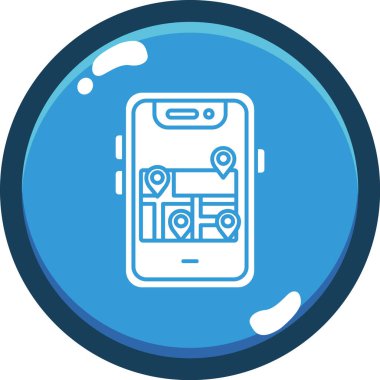 Cep telefonu. Web simgesi basit illüstrasyon