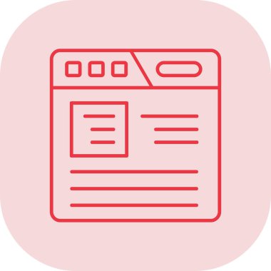 tarayıcı pencere vektör simgesi modern basit vektör illüstrasyonu