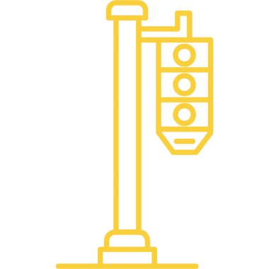 trafik ışığı simgesinin vektör illüstrasyonu