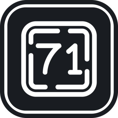 77 numara, simge tasarımı, beyaz arkaplanda vektör illüstrasyonu