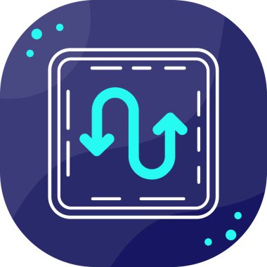 Mavi ve siyah simgenin vektör illüstrasyonu