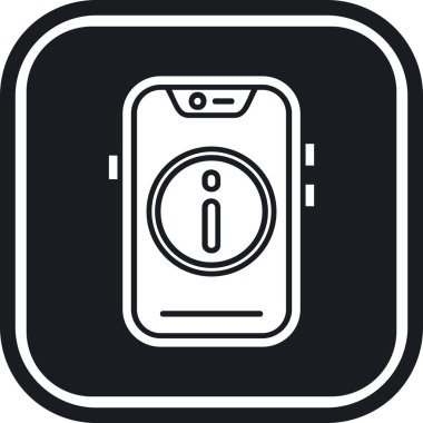 akıllı telefon simgesi. Web için akıllı telefon vektör simgelerinin özet çizimi
