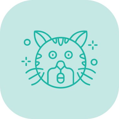 Kedi. Web simgesi basit tasarım