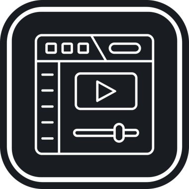 Vektör tv simgesi, basit ve ticari illüstrasyon