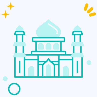 Cami simgesinin vektör illüstrasyonu