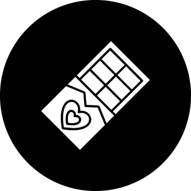 Çikolata simgesinin vektör illüstrasyonu