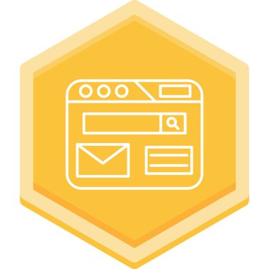 Tarayıcı. Web simgesi basit illüstrasyon