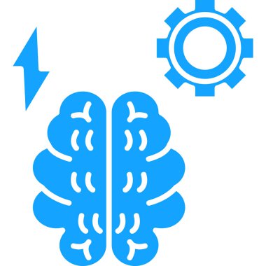Beyin. Web simgesi basit tasarım