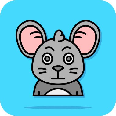 vektör şirin çizgi film faresi.