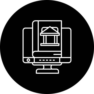 Modern bina ikonundan yoksun vektör illüstrasyonu