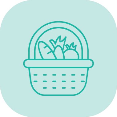 Sepet. Web simgesi vektör illüstrasyonu