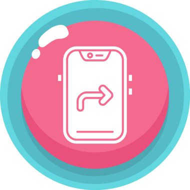 Bir telefon simgesinin vektör illüstrasyonu