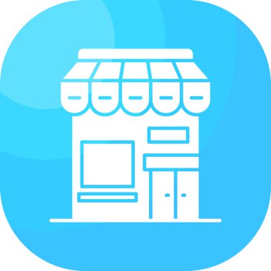 Dükkan. Web simgesi basit illüstrasyon