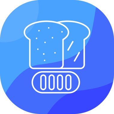 Ekmek. Web simgesi basit illüstrasyon