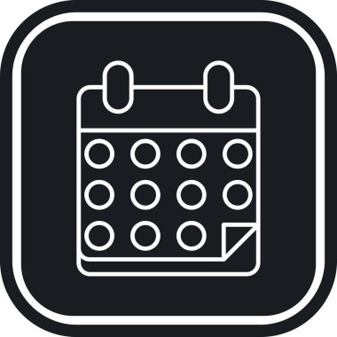 takvim tarihi simgesi vektör illüstrasyon