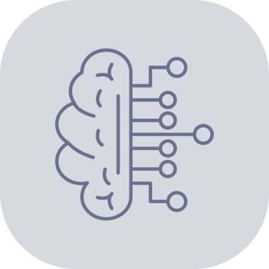 Yapay Zeka simgesinin vektör illüstrasyonu