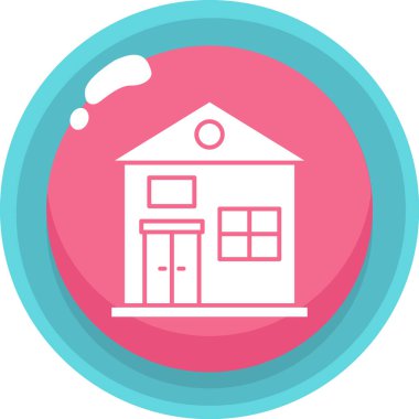 Ev. Web simgesi basit illüstrasyon