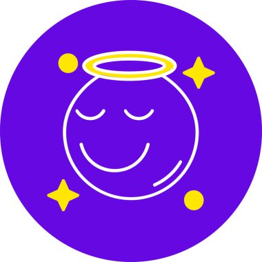 Mutlu yüz simgesi vektör illüstrasyonu