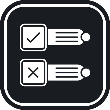 İşaretli simge vektör illüstrasyonu