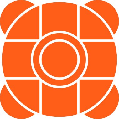 Turuncu çiçeğin vektör simgesi